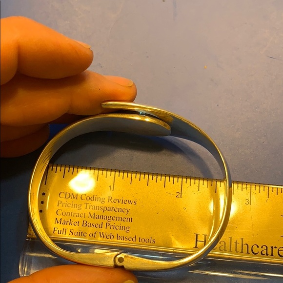 Sterling silver n black onyx hinged bracelet - Picture 6 of 6